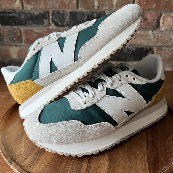 New Balance 237 Classic Running Shoes Sneakers Men's Size 10 Green Grey - Picture 12 of 16